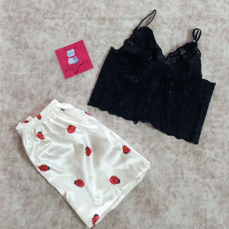 لباس خواب زنانه فانتزی مدل دانتل شیک