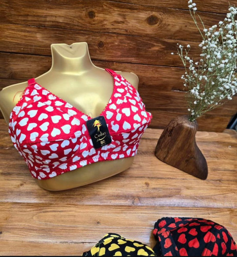 سوتین نخی ضد حساسیت طرح قلبی مدل تترون دو لایه